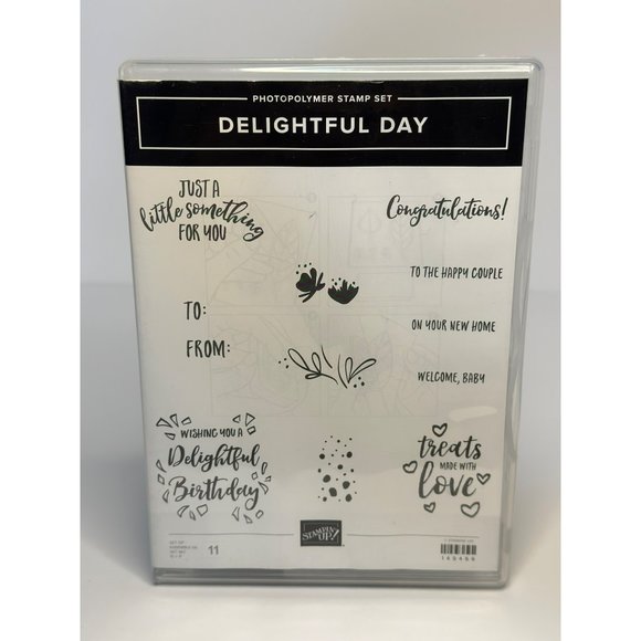 NIB Stampin’ Up! Sale-A-Bration “Delightful Day” Set of 11 Photopolymer Stamp - Picture 1 of 5